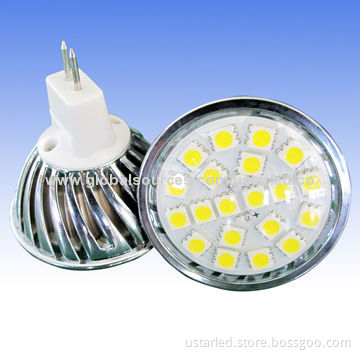 3W SMD5050 GU5.3, LED Bulbs, AC/DC 12V, 300-320lm, Aluminum, CE/RoHS-marked, MR16/GU10/E27/E14 Base